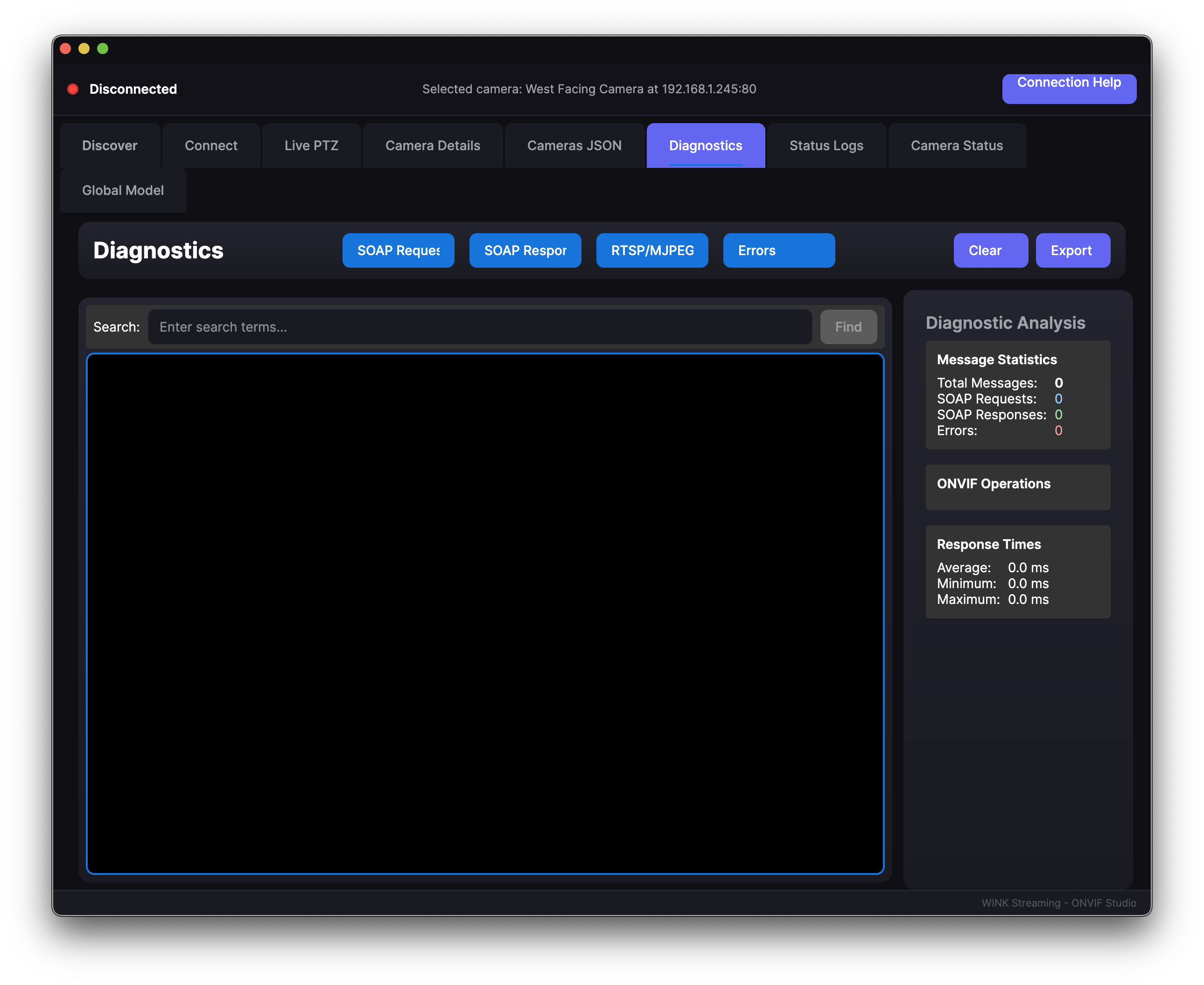 Diagnostics Tab